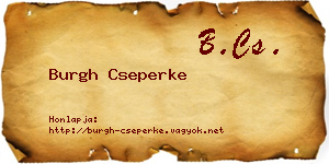 Burgh Cseperke névjegykártya